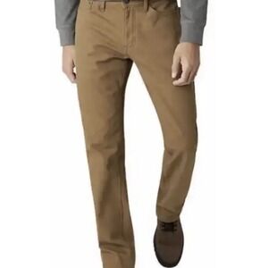 Weatherproof Men's Size 40 x 30 Fleece Lined Pants Brown‎ Bonded Stretch Canvas